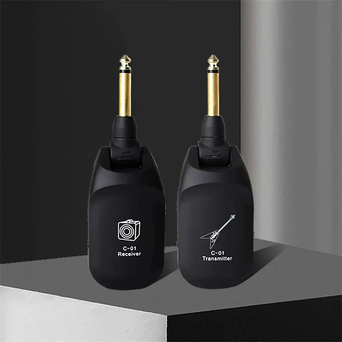 기타 무선 시스템 오디오 송신기 수신기 C01 픽업 일렉트릭 기타베이스 바이올린 용 USB 충전식 무선 시스템