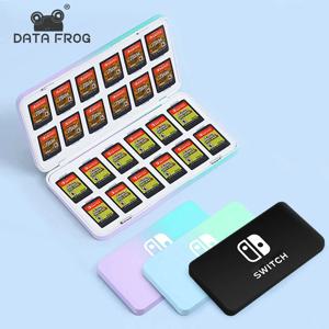 데이터 개구리 24 in 1 게임 카드 케이스 홀더 Nintendo Switch/Lite/Oled 액세서리 용 하드 쉘 보호 게임 카드 보관함