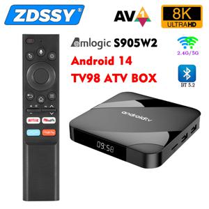 스마트 TV 박스 TV98 ATV 울트라 HD 8K 안드로이드 11 ~ 14 S905W2 2GB16GB 4GB 32GB/64GB 듀얼 Wifi BT5.0 2.4G 및 5G 미디어 플레이어 셋톱 박스