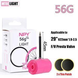 NPY TPU 1psc MTB 자전거 내부 튜브 라이트 26 27.5 29 인치 자전거 TPU 소재 타이어 45mm 프랑스어 밸브 슈퍼 라이트 항산화