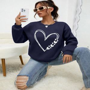 나비 디자인 운동복 여성 양털 Crewneck 의류 거리 가을 풀오버 부드러운 운동복의 가장자리에 위대한 사랑
