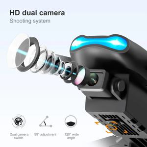 ​ E99 K3 Pro 4K 드론 ​ ​   – 접이식 듀얼 카메라/WIFI FPV/고도 유지/RC 쿼드콥터/항공 촬영/선물용 장난감
