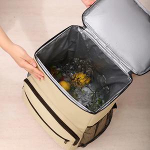 1pc 절연 배낭 쿨러 대용량 옥스포드 헝겊 배낭 야외 여행 맥주 가방 방수 PEVA 줄 지어 아이스 가방