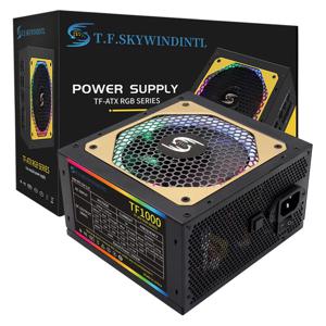 T.F.SKYWINDINTL 새로운 골드 1000W 컴퓨터 TF1000 전체 모듈형 PC 전원 공급 장치 메달 활성 PFC ATX