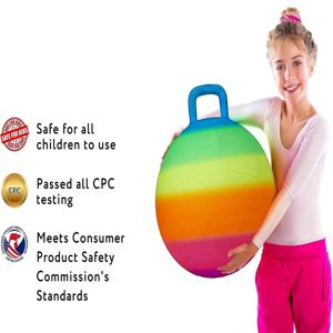 직경 18 인치 스포츠 호핑 공 어린이를위한 탄력 공 점프 공 핸들 어린이 야외 장난감