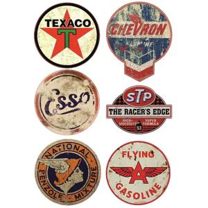 장식 스티커 외부 부품 맞춤형 데칼, 자동차 6x 빈티지 오일 STP 레트로 레이싱 핫로드 미국 V8 자동차 튜닝, 10x10cm