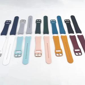 삼성 갤럭시 워치 7 6 5 4 FE 44mm 40mm 5 프로 45mm 20mm 공식 실리콘 스트랩, 갤럭시 워치 6-4 클래식용 틈 없는 브레이슬릿