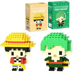 하나의 Piaca 빌딩 블록 Luffy Zoro 빌딩 블록 애니메이션 액션 피규어 나미 Usopp 장난감 어린이 장난감 어린이 생일 선물