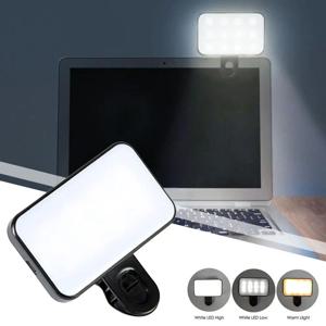 휴대용 LED Selfie 빛 전화 노트북 클립 플래시 채우기 비디오 사진 Ringlight 사진 램프 충전식 Selfie 조명