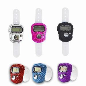 새로운 리셋 핑거 카운터 링, 6가지 색상의 미니 HD 디스플레이 휴대용 카운터 피치 카운터, 뜨개질, 무릎, 낚시, 골프 및 행