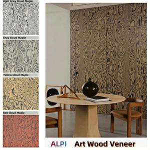 기술 ALPI 아트 우드 베니어 시트 L:250*58cm T:0.3/0.5mm 가구 장식용 추상 패턴 맞춤형 벽 패널 베니어
