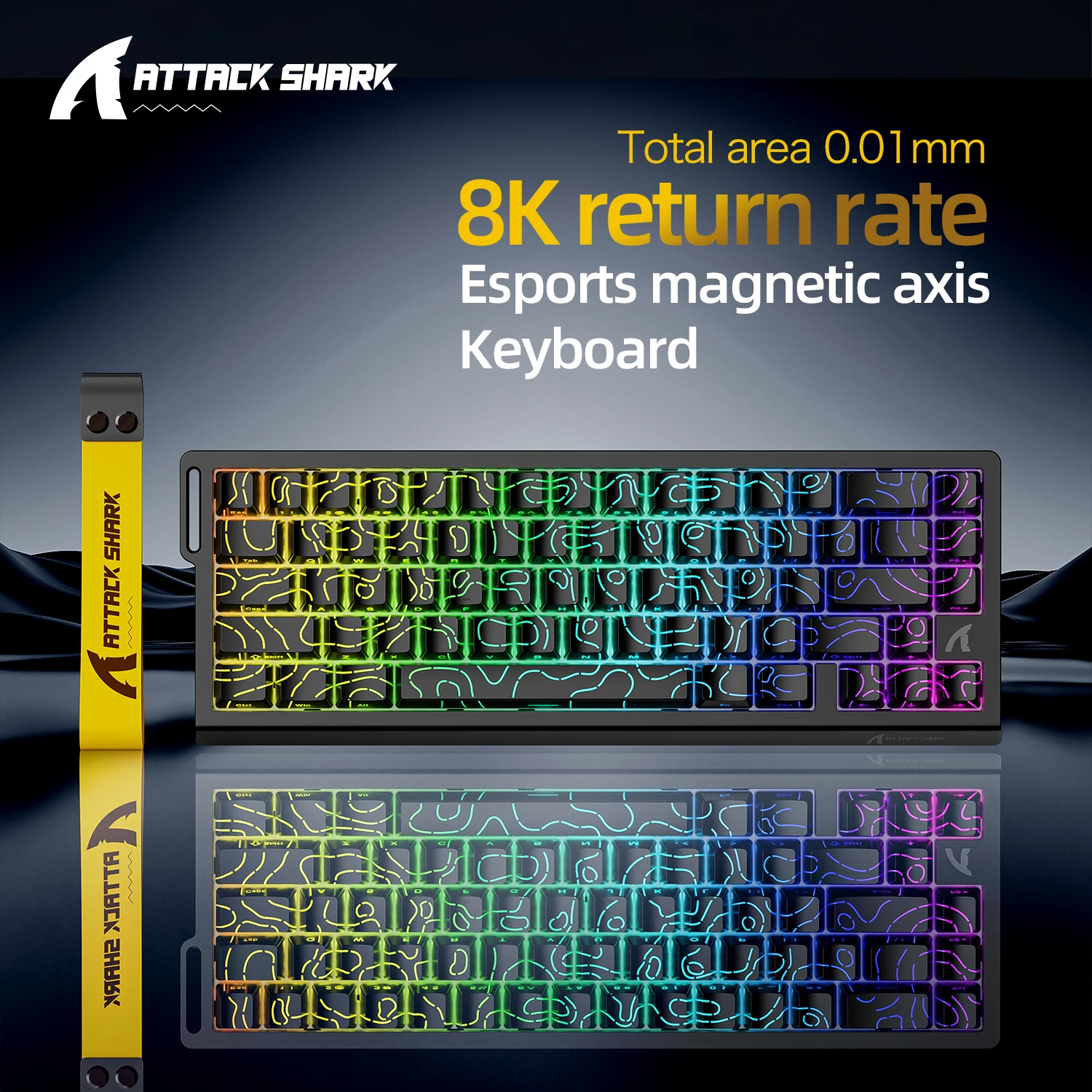 마그네틱 스위치 키보드 ATTACK SHARK X68HE 유선 및 FREEWOLF F68 유선 F68Pro 무선 프로 게이밍용 8K Hz 0.01mm 빠른 트리거