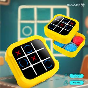 1PC Tic Tac Toe 전자 체스판 다기능 어린이 교육 전략 장난감 대화 형 두뇌 게임 부모-자식 재미