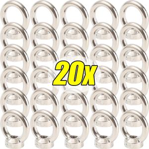 5-20pcs M5/M6 원형 리프팅 링 너트 리프팅 아이 스레드 너트 패스너 아이 볼트 아연 합금 링 후킹 너트 나사 도구