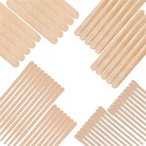 500PCS 여성 나무 제모 스틱 일회용 제모 주걱 왁스 스틱 나무 얼굴 눈썹 왁싱 주걱 미용 도구