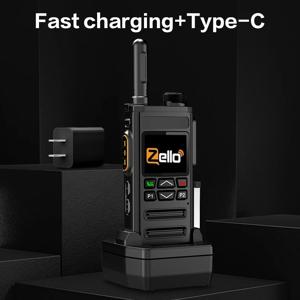 젤로 4G LTE & WiFi POC 무전기, 블루투스, 긴 배터리 수명, 고속 타입-C 충전, 전문가용 아웃도어 양방향 무전기