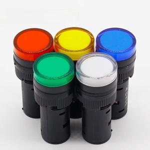 1pcs 16mm led 신호 표시 등 파란색 녹색 빨간색, 흰색 노란색 파일럿 램프 12V 24V 220V