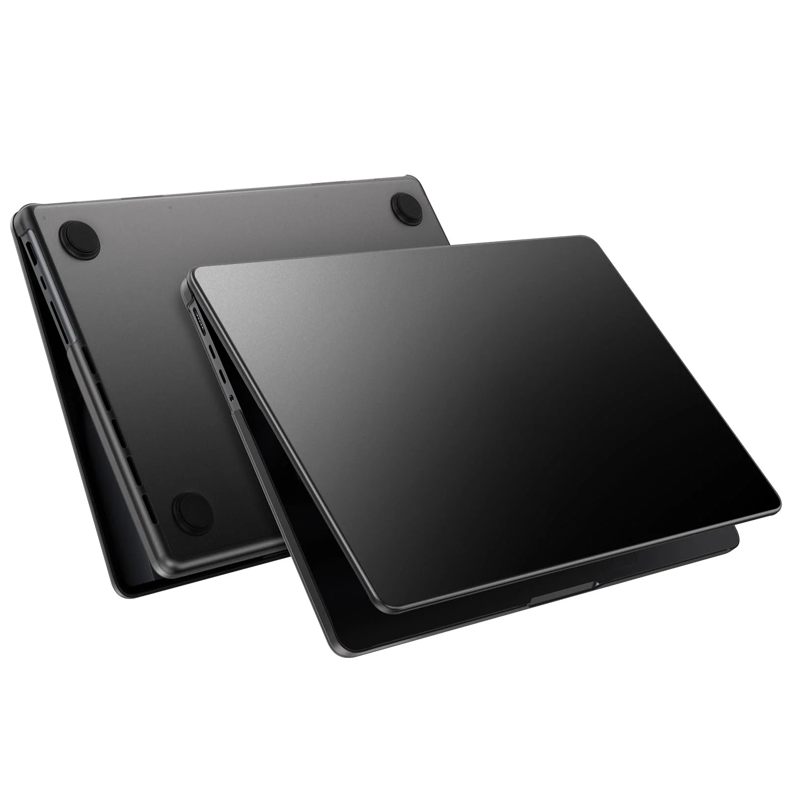 Macbook Pro 용 Eoocoo 케이스 14 인치 2025 2024-2021 M4 M3 M2 M1 Pro 칩 공간 검정색 플라스틱 지문 방지 Macbook 커버