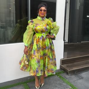 2025 여성용 우아한 아프리카 드레스, 신상 여름 패션 프린트 로브, 플러스 사이즈 터키 무슬림 웨딩/이브닝 파티 롱 드레스