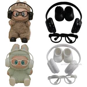 DIY 봉제인형 액세서리 라부부 V1 V2 V3 신발 (렌즈 없음) 안경 세련된 플라스틱 헤드폰 세트 생일 선물 (인형 제외)