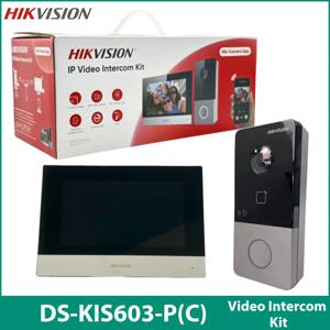 하이크비전 DS-KIS603-P(C) IP 비디오 인터콤 키트 다국어 지원 DS-KV6113-WPE1(C) DS-KH6320-WTE1 POE/Wifi 빌라 도어 스테이션