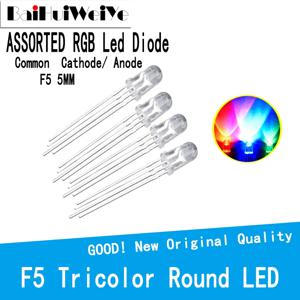 20Pcs 여러 가지 빛깔의 4pin F5 RGB Led 다이오드 라이트 램프 삼색 라운드 일반적인 음극 양극 LED 발광 다이오드 빨간색 녹색 파란색