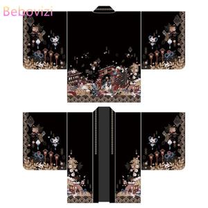 2023 뉴 여름 루즈 레드 블랙 일본 사무라이 스트리트 카디건 여성 남성 하라주쿠 하오리 기모노 코스프레 블라우스 탑 유카타