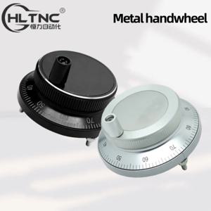 HLTNC 금속 수동 펄스 발생기 61mm 핸드 휠 100PPR 5V 24V 펄서 4Pin 6Pin CNC 조각사 선반 용 로터리 엔코더