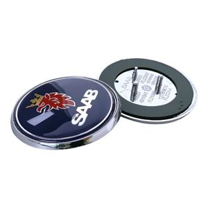 68mm 2 3 핀 SAAB 자동차 앞 후드 보닛 로고 SAAB 9 3 9 5 9-3 9-5 SAAB 엠블럼 스티커 액세서리 용 뒷 트렁크 범퍼 배지