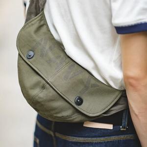 Maden Retro N1 데크 남성용 가방 캔버스 메신저 크로스 바디 가슴 허리 가방 녹색 모자 여행용 어깨 벨트 가방