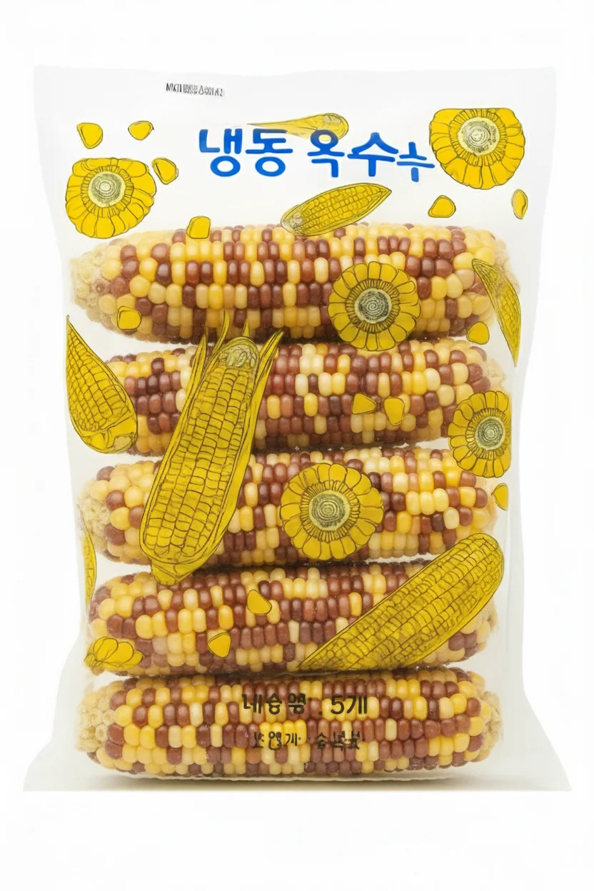 갓 삶아 냉동한 프리미엄 알룩찰옥수수 10개/20개 (5개1팩 개별포장)