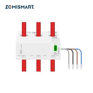 Zemismart Zigbee WiFi 3상 에너지 미터 전력 모니터링 실시간 측정 소비량 63A Tuya Smart Life와 함께 작동