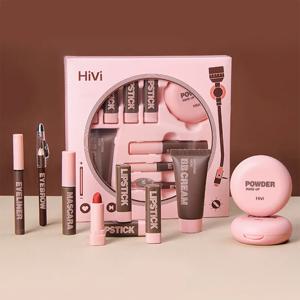 HiVi 메이크업 선물 상자, 파우더 글루 레코드, 한정 립스틱 파우더, 메이크업 선물 상자 세트, 아내를 위한 발렌타인 데이 선물