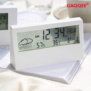 LED 온도계 온습도계 다기능 전자 온도 습도 측정기 알람 시계가있는 가정용 기상 관측소