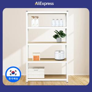 이지라이프 무볼트 조립식 앵글 선반 베란다 펜트리 창고 수납 철제선반 진열대 5단 900