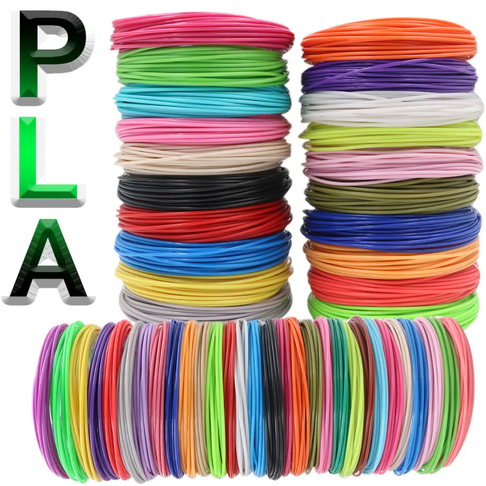어린이용 PLA 필라멘트 3D 펜 인쇄 재료, 무취 안전 플라스틱 리필, 10 20/30 롤 직경 1.75mm, 100M, 150M, 200M