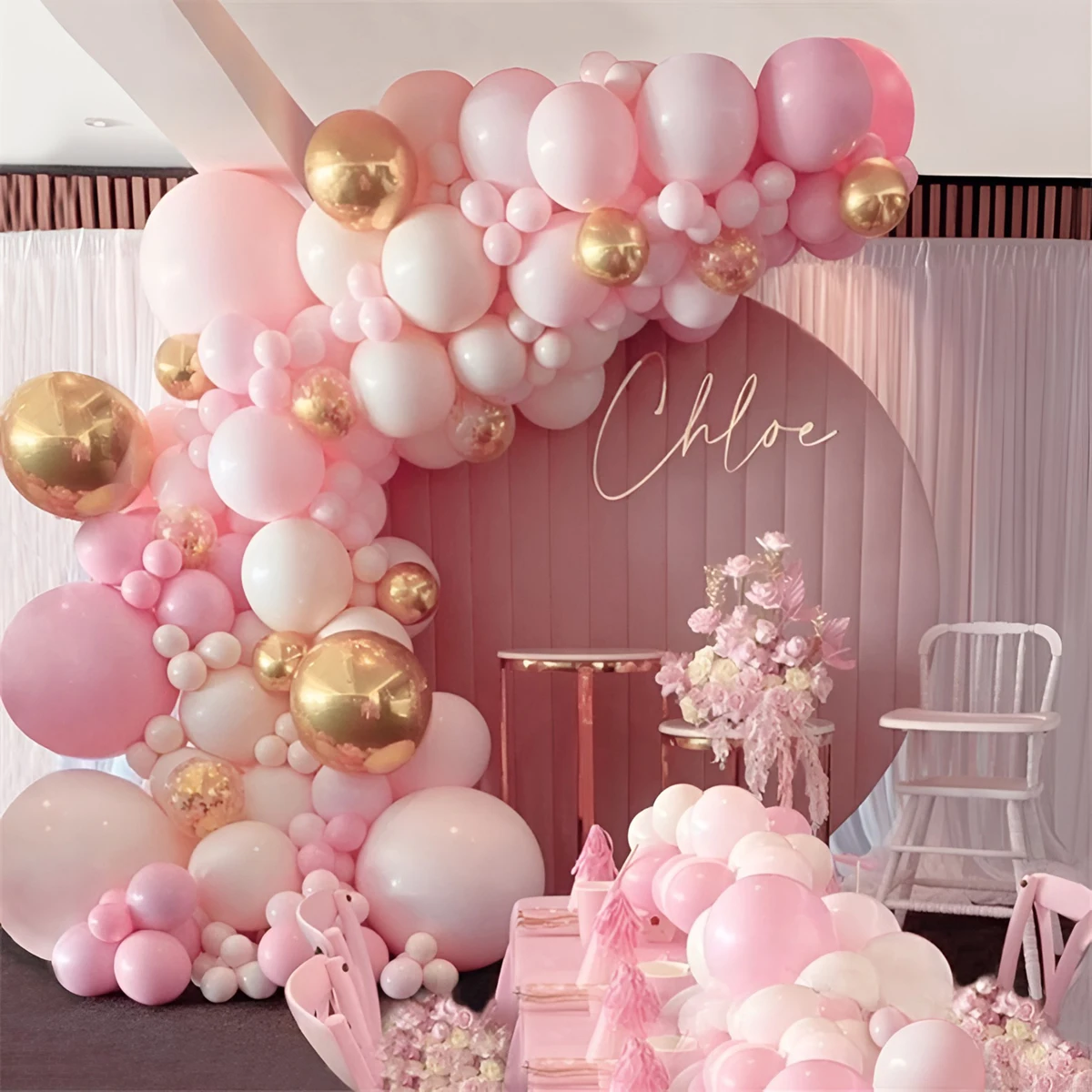 풍선 화환 아치 키트 생일 파티 장식 소녀 생일 호일 풍선 베이비 샤워 장식 글로브 웨딩 파티 용품