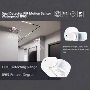 AC 220V-240V 600-1200W 자동 PIR 적외선 모션 센서 감지기 듀얼 프로브 센서 모션 조명 스위치 야외 IP65