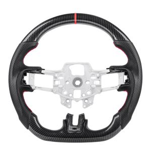 포드 머스탱 2015 2016 2017 하이드로 딥 탄소 섬유 스티어링 휠 천공 가죽 레이싱 휠