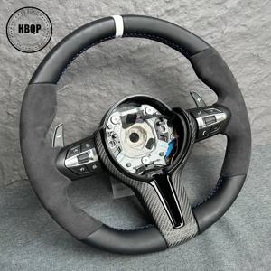Bmw F30 F10 F31 F20 E60 E90 에 적합한 스티어링 휠, 알칸타라 소재 및 스포츠 스티어링 카 액세서리