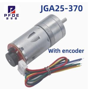 JGA25-370 Dc Vertraging 모터 Met 인코더 Snelheid Meten 코드 디스크 Sterke Moment 6V 12V 24V