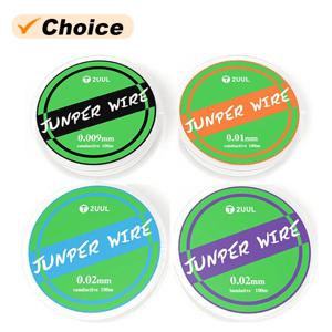 2UUL 0.01 0.02 0.009mm 100m 초극세 점퍼 와이어 절연/전도성 전화 지문 전용 실버 플라잉 라인