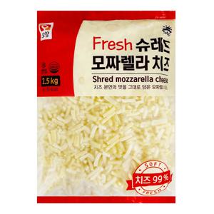 사조오양 슈레드 모짜렐라 치즈 2.5kg