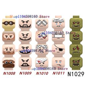 전용 판매 헤드 부품 4 개/대 조립 장난감 DIY 벽돌 빌딩 블록 어린이를위한 장난감 생일 선물 수집