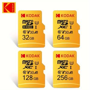 Kodak Micro SD 카드 Mini SD Class 10 32GB-256GB 용량, 스마트폰, 대시 레코더, 드론, 짐벌에 적합