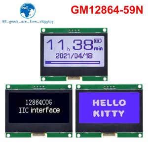 TZT 12864 IIC LCD 모듈 128X64 I2C ST7567S COG 그래픽 디스플레이 스크린 보드 LCM 패널 Arduino 용 128x64 도트 매트릭스 스크린