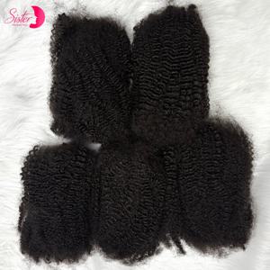 50g/팩 아프로 킹키 벌크 인모 드레드락 연장용 100% 인모 벌크 수리용 크로셰 드레드 땋기 트위스트 브레이드