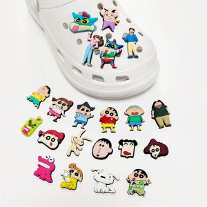 10/21/31Pcs Kawaii 애니메이션 크레용 Shin-Chan 만화 코스프레 샌들 버클 액세서리 슬리퍼 장식 버클 소녀 선물