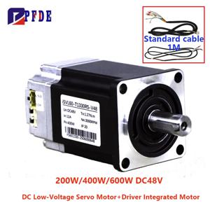60st 48V DC 저전압 서보 모터 내장 드라이버 통합 서보 지원 RS485 CAN 통신 모드 200W 400W 600W 3000RPM