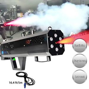 1500W LED RGB 휴대용 스모크 건 무대 특수 효과 장비 DJ 디스코 파티 결혼식용 스모크 분사기